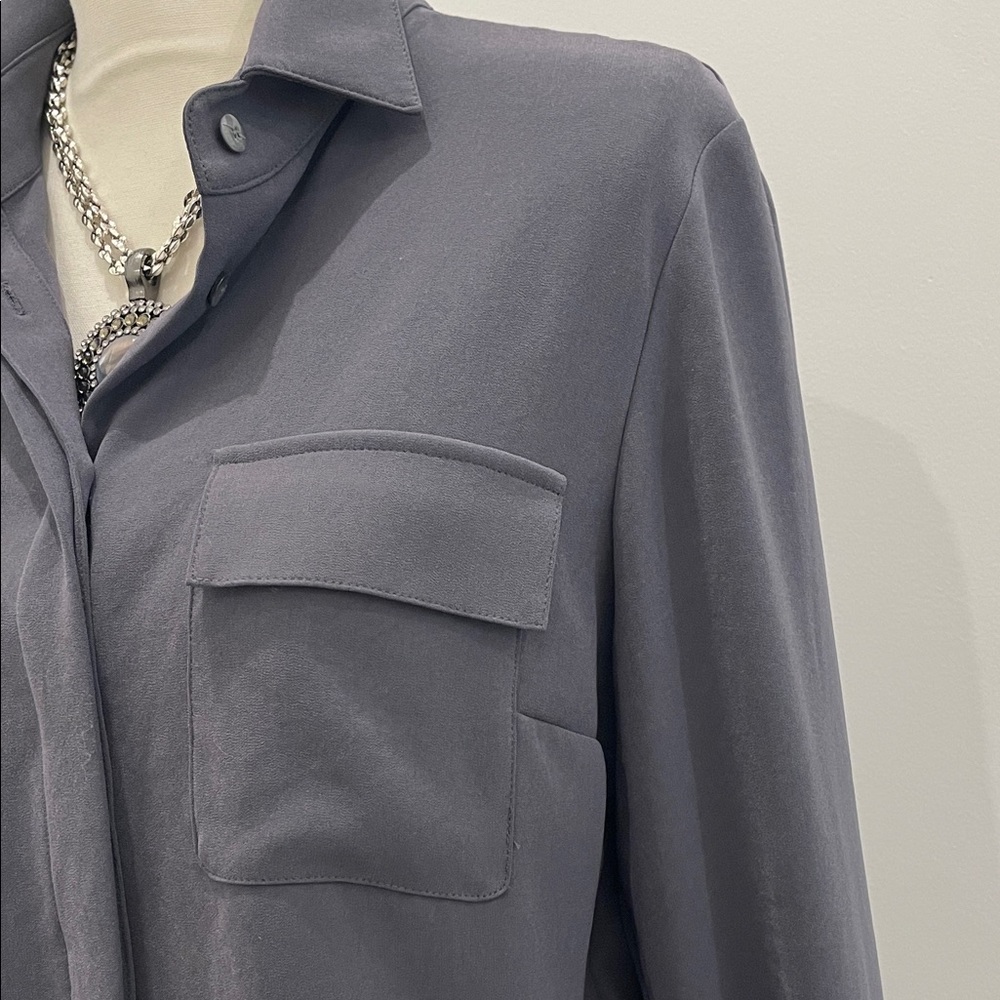 Worth Gray Button Down Shirt. Hidden Button Plack… - image 4